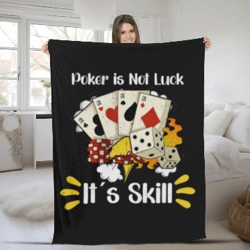 Discover Poker Casino Poker Player Gambling Roulette Gift Fleece Blankets