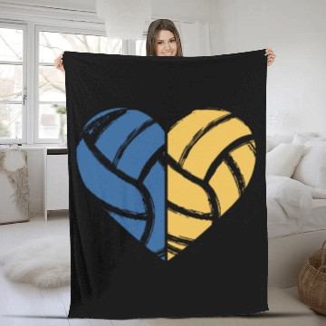 Discover Volleyball Heart Volleyball Lover Gift for Player Fleece Blankets