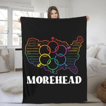 Discover Morehead Pride Month Pride Flag LGBT Community LGB Fleece Blankets