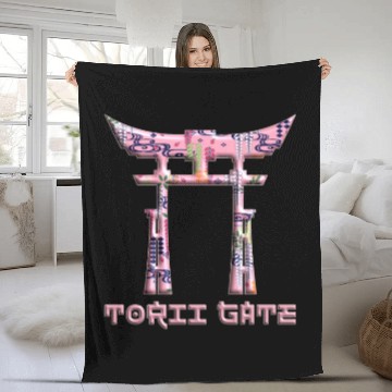 Discover Torii Kyoto Japanese Gate Japanese Inspired Style Fleece Blankets