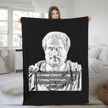 Discover Greek Aristotle's philosophic criticism quote Fleece Blankets