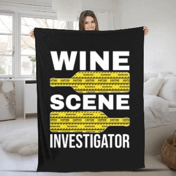 Discover Wine Scene Investigator True Crime Lover Fleece Blankets