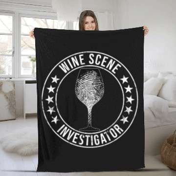 Discover Wine Scene Investigator True Crime Lover Fleece Blankets