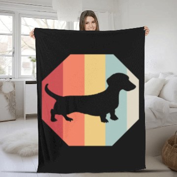 Discover Dachshund Gift Dixie Wiener Doxie Dackel Fleece Blankets
