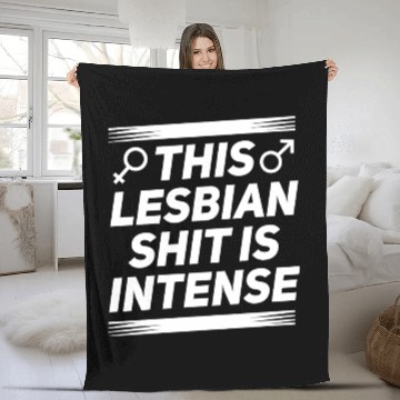 Discover LGBT Gay Pride Lesbian This Lesbian Shit is Fleece Blankets