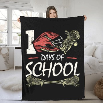 Discover 100 Days Of School Sports Game Lacrosse Player Fleece Blankets