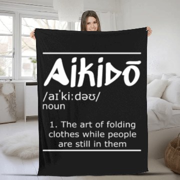 Discover Aikido Japan Taekwondo Karate Martial Arts Aikido Fleece Blankets