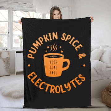 Discover Pumpkin Spice & Electrolytes Funny Fleece Blankets