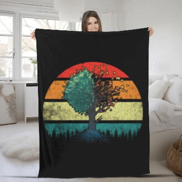Discover Butterfly Tree Beautiful Animal Butterflies Tree Fleece Blankets