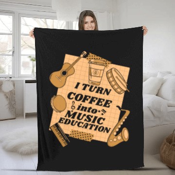 Discover Music Teacher Coffee Fleece Blankets