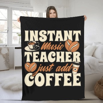 Discover Music Teacher Coffee Fleece Blankets