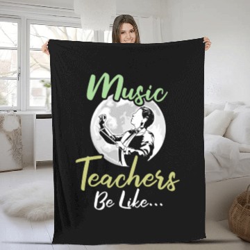 Discover Music Teacher Funny Fleece Blankets