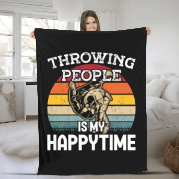 Discover Jiu jitsu throwing people happytime jujutsu mma Fleece Blankets
