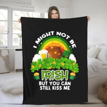 Discover st.patricks, drinking, irish, four, leaf, clover, Fleece Blankets
