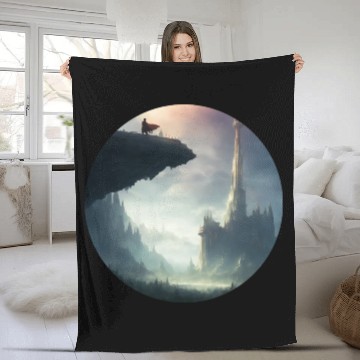 Discover Mystical Character Landscape Fleece Blankets