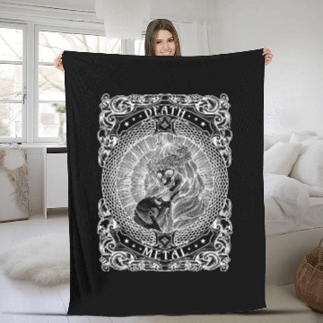 Discover Goth Satan Rock Festivals Black Heavy Death Metal Fleece Blankets