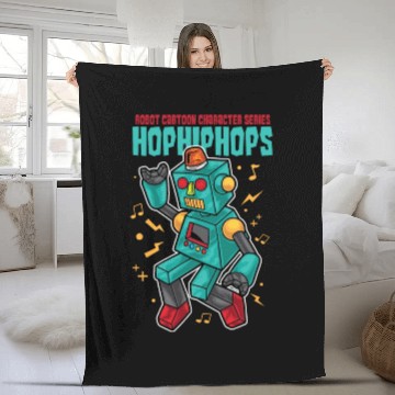 Discover Robot Urban Hip-hop Cartoon Fleece Blankets