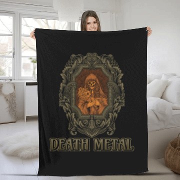 Discover Goth Satan Rock Festivals Black Heavy Death Metal Fleece Blankets