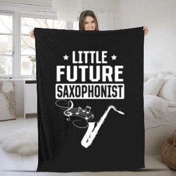 Discover Newborn Saxophonist - Little Future Saxophonist Fleece Blankets