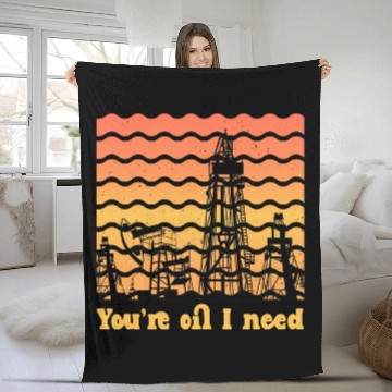 Discover oilfield worker gift - funny oilfield worker Fleece Blankets
