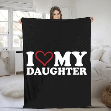 Discover I Love My Daughter Fleece Blankets