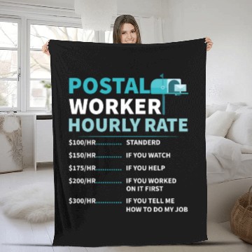 Discover Postal Worker Mail Lady Mail Carrier Postal Fleece Blankets