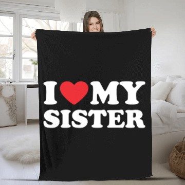 Discover I Love My Sister, I Heart My Sister Fleece Blankets