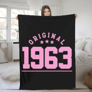 Discover 60 Years Vintage 1963 Retro 60th Birthday Fleece Blankets