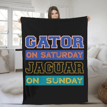 Discover Gator On Saturday Jaguar On Sunday Jacksonville Fo Fleece Blankets