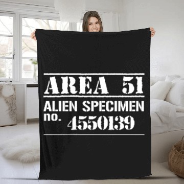 Discover Funny Area 51 Escaped Alien Halloween Costume Fleece Blankets