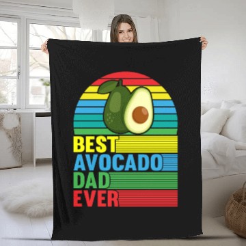 Discover Best Avocado Dad Ever Fleece Blankets