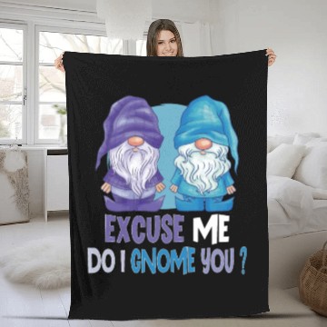 Discover Garden Gnomes Gnome Lover Funny Gnome Gardening Fleece Blankets