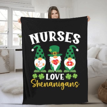 Discover Nurses Love Shenanigans St. Patricks Day Irish Fleece Blankets