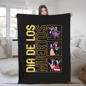 Discover Dia De Los Muertos Fleece Blankets, Ballet Folklorico Sugar