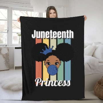 Discover Afro Lady Woman, Juneteenth Day Fleece Blankets