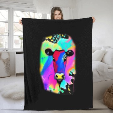 Discover Illustration, Cattle, digital art Fleece Blankets