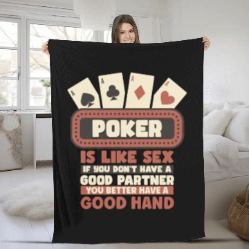 Discover Poker Casino Poker Player Gambling Roulette Fleece Blankets