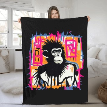 Discover Rock and roll Ape Fleece Blankets