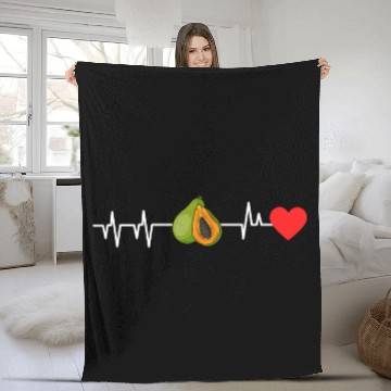 Discover Papaya Heartbeat Fleece Blankets