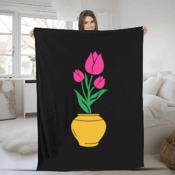 Discover Tulip Gardening Colourful Fleece Blankets