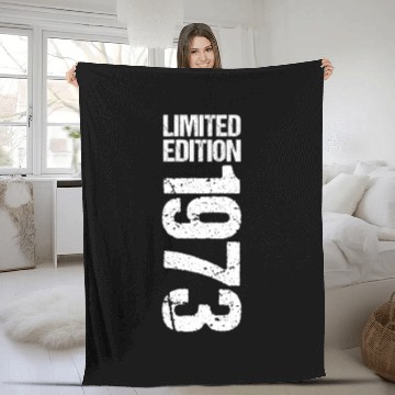Discover 50 Years Vintage 1973 Retro 50th Birthday Fleece Blankets