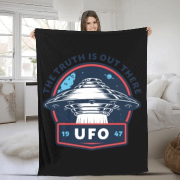 Discover UFO 1947 The Truth Is Out There Fleece Blankets