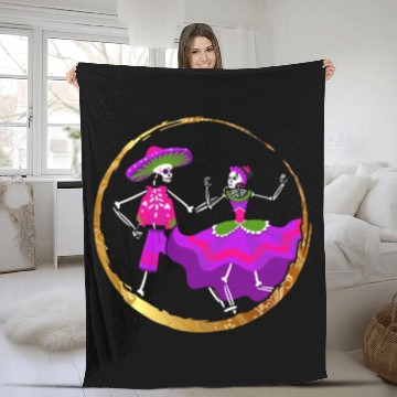 Discover Dia De Los Muertos Fleece Blankets, Ballet Folklorico Sugar