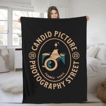 Discover Photography street Fleece Blankets