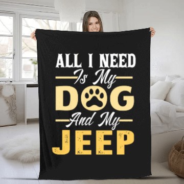 Discover Dog Jeep Lover- For Men- For Women Fleece Blankets