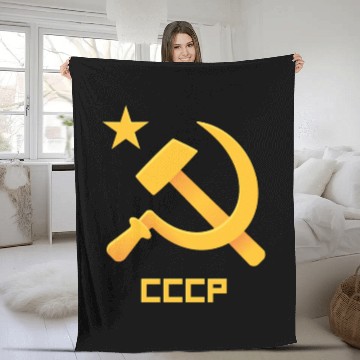 Discover USSR Soviet Union Russia Hammer Sickel USSR Flag C Fleece Blankets