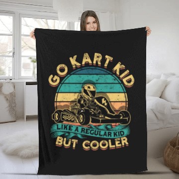 Discover Go Kart Racer Pit Crew Car Racing Karting Fleece Blankets
