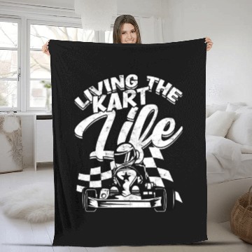 Discover Go Kart Racer Pit Crew Car Racing Karting Fleece Blankets