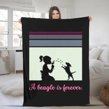 Discover A beagle is forever Fleece Blankets