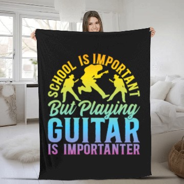 Discover Playing Guitar Is Importanter - Playing Guitar Gui Fleece Blankets